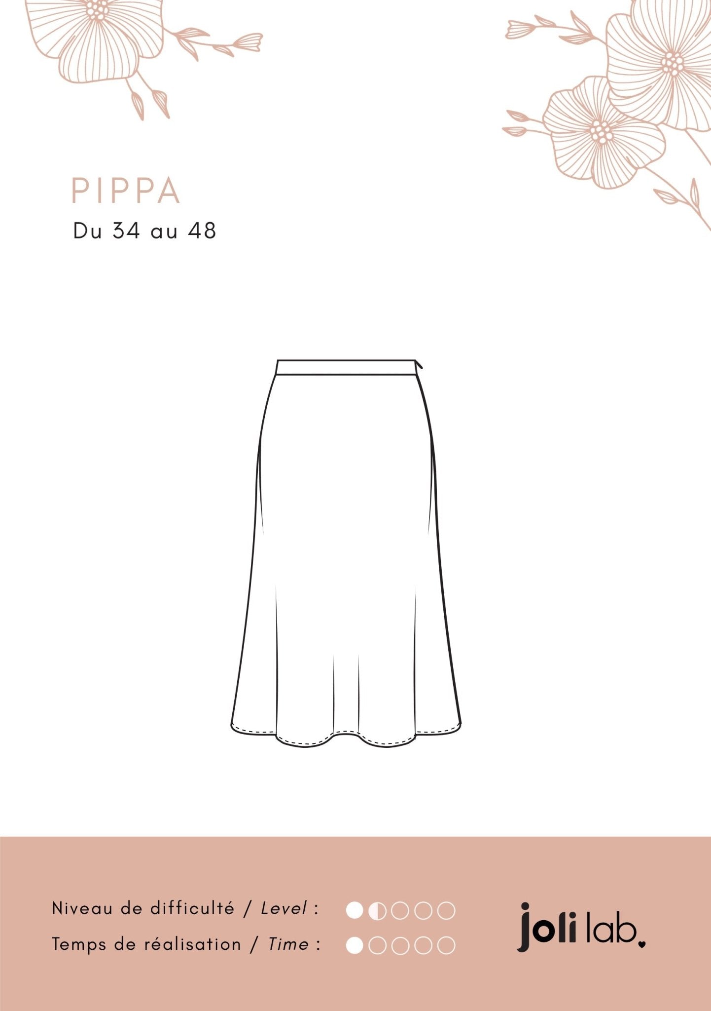 Jupe Pippa - Patron pochette - Joli Lab