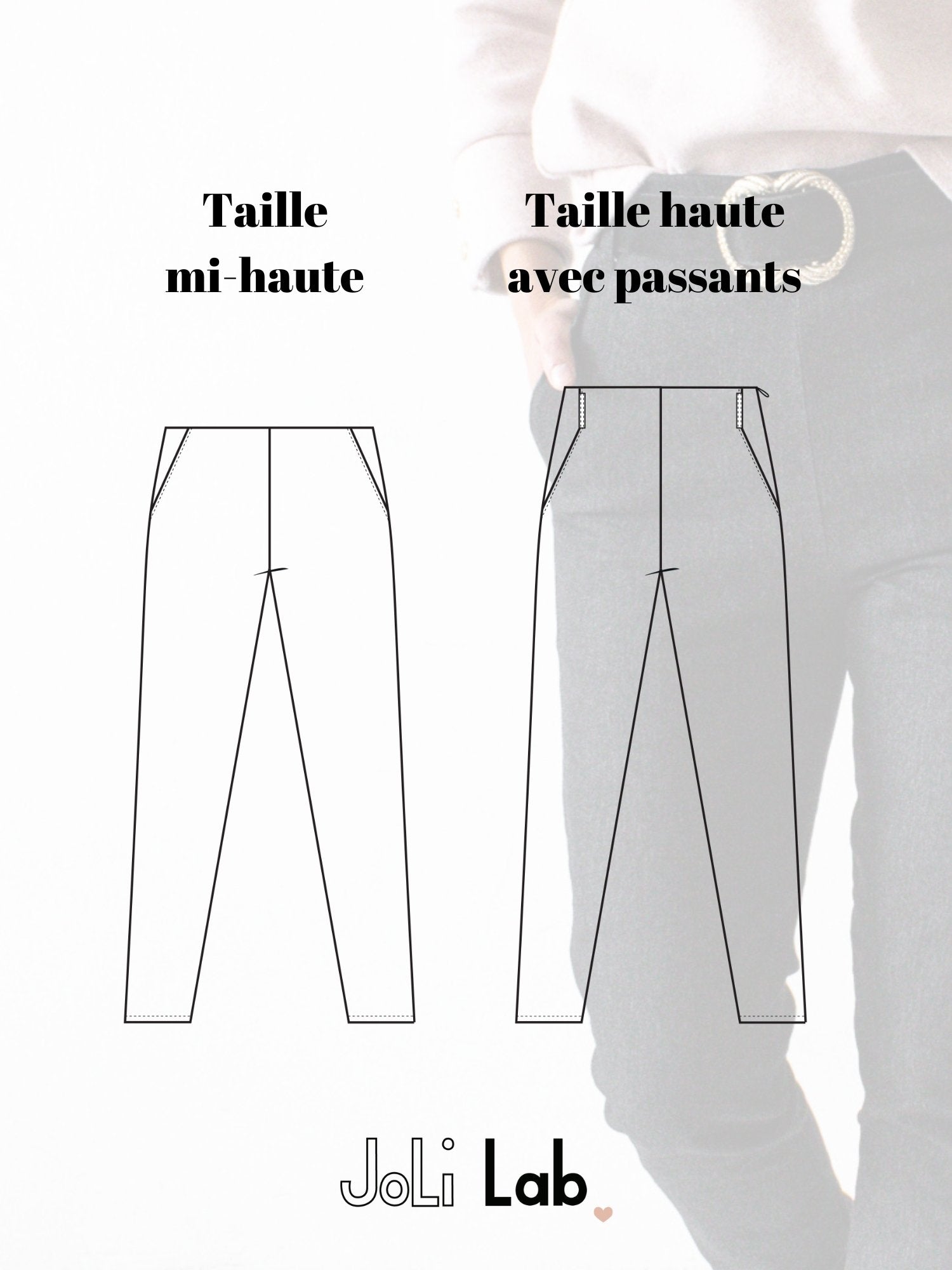 Pantalon Ines - Patron Couture PDF ou Pochette - Joli Lab
