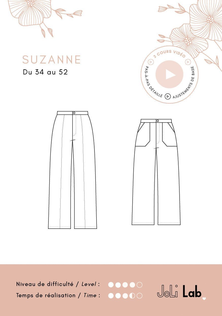 Pantalon Suzanne - Patron pochette - Joli Lab