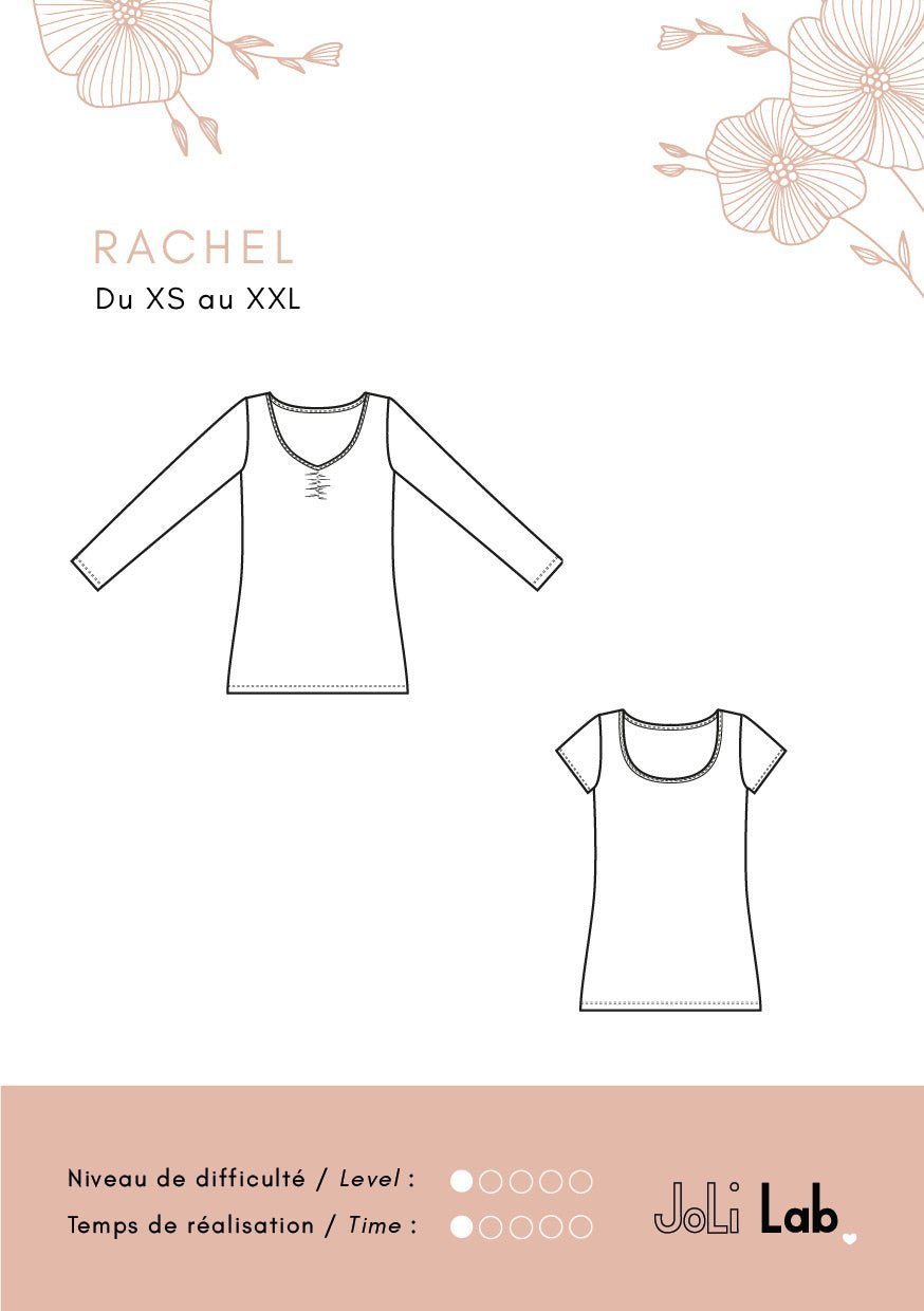 T-shirt Rachel - Patron pochette - Joli Lab