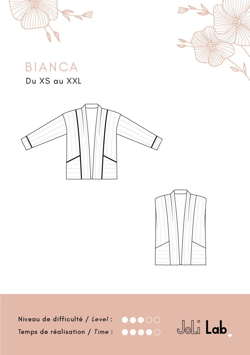 Veste Bianca - Patron Couture PDF ou Pochette - Joli Lab
